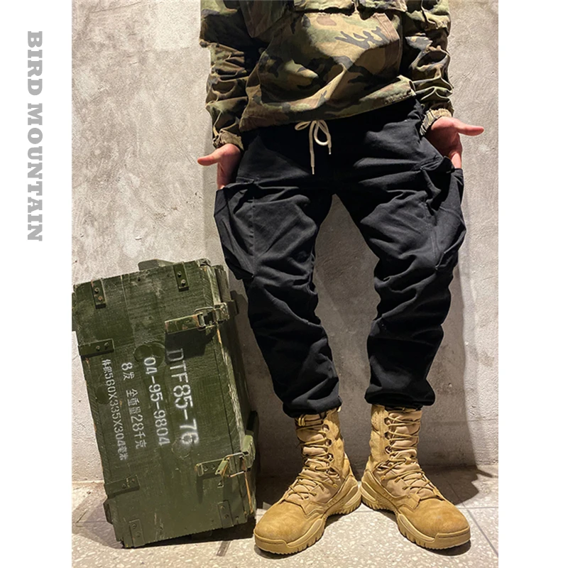 2022 American Fashion High Quality Tactical Cargo Pants Men Clothing Harajuku Casual Joggers Korean Streetwear Black Trousers