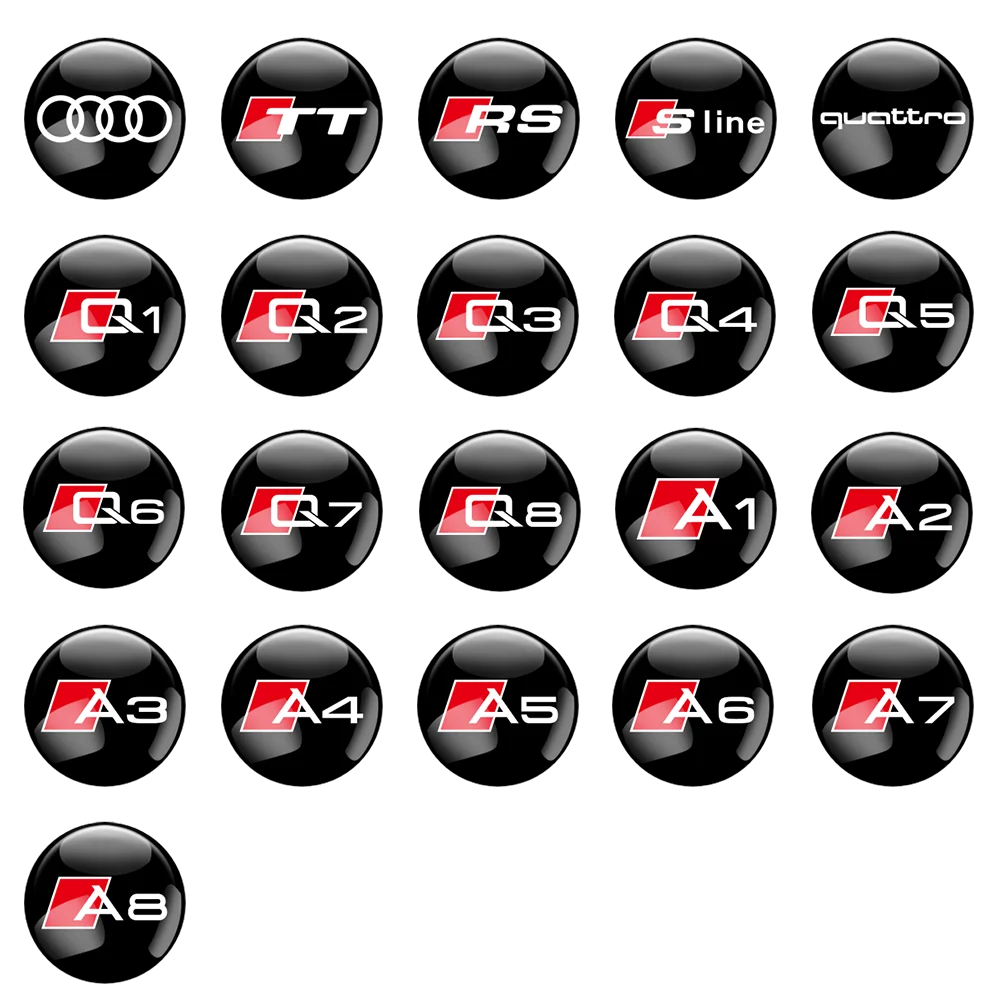 

Стайлинг автомобиля 4 шт. 3D металлическое углеродное волокно автомобильное колесо Стандартная Крышка для Audi S quattro RS TT SLINE A3 A4 A6 A5 Q5 Q7 A1