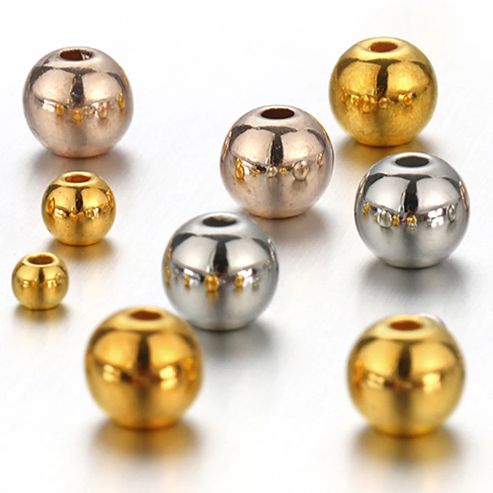 

1000pcs 3mm CCB Round Beads Gold/Silver Plated Seed Spacer Loose Beads For Jewelry Making DIY Beading Accessories Supplies
