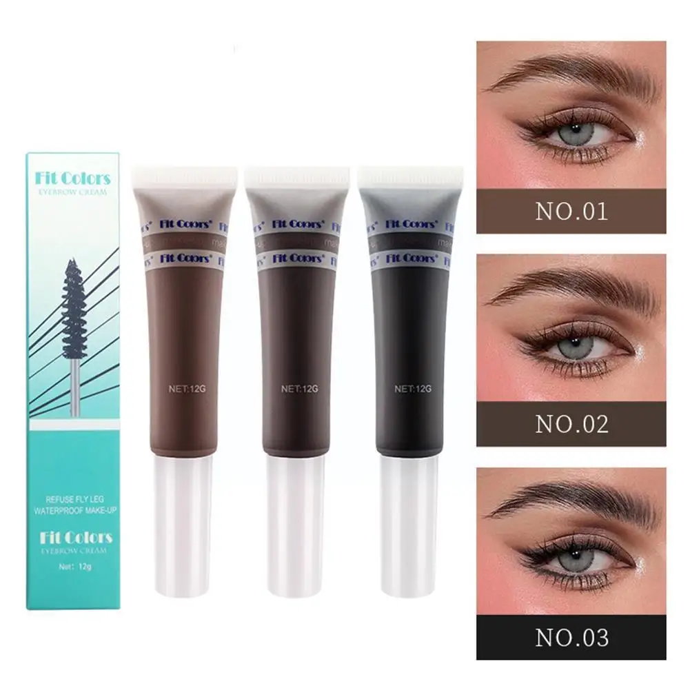 

3 Colors Long Lasting Waterproof Eyebrow Mascara Cream Makeup Brush Eyebrow Eye Brow Tools Beauty Dye with Shadow Gel Comst G7B5