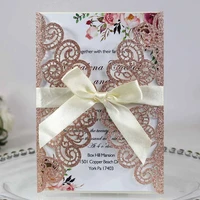 50pcs glitter wedding invitations card with envelopes pocket personalized cards wedding baptism brithday party favor supplies