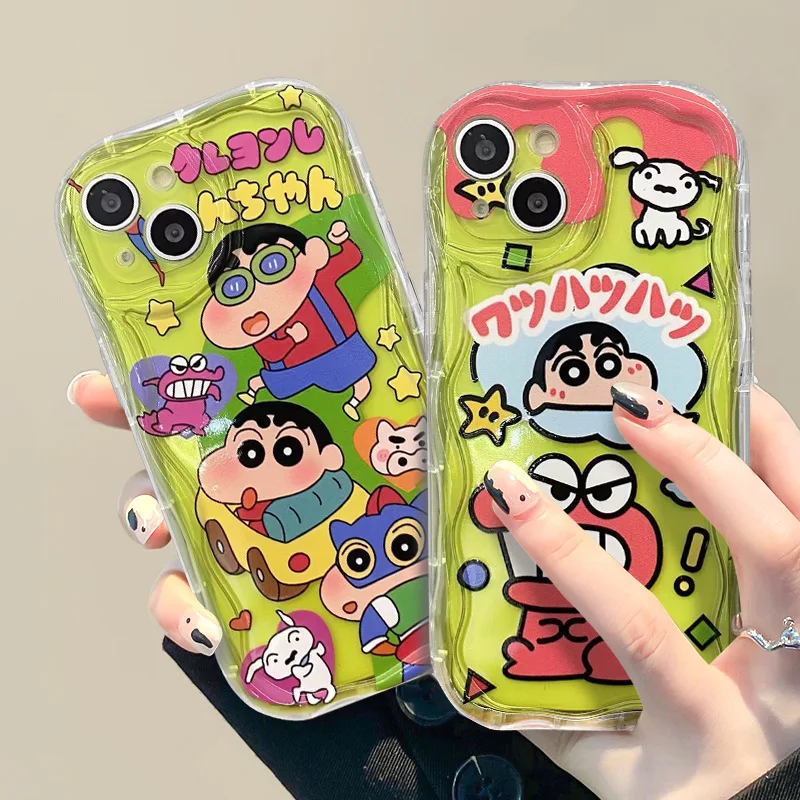 

Crayon Shin-Chan Anime Kawaii Iphone15 Mobile Phone Case All-Inclusive Silicone Anti-Fall Suitable for Iphone14/13/12/11Promax