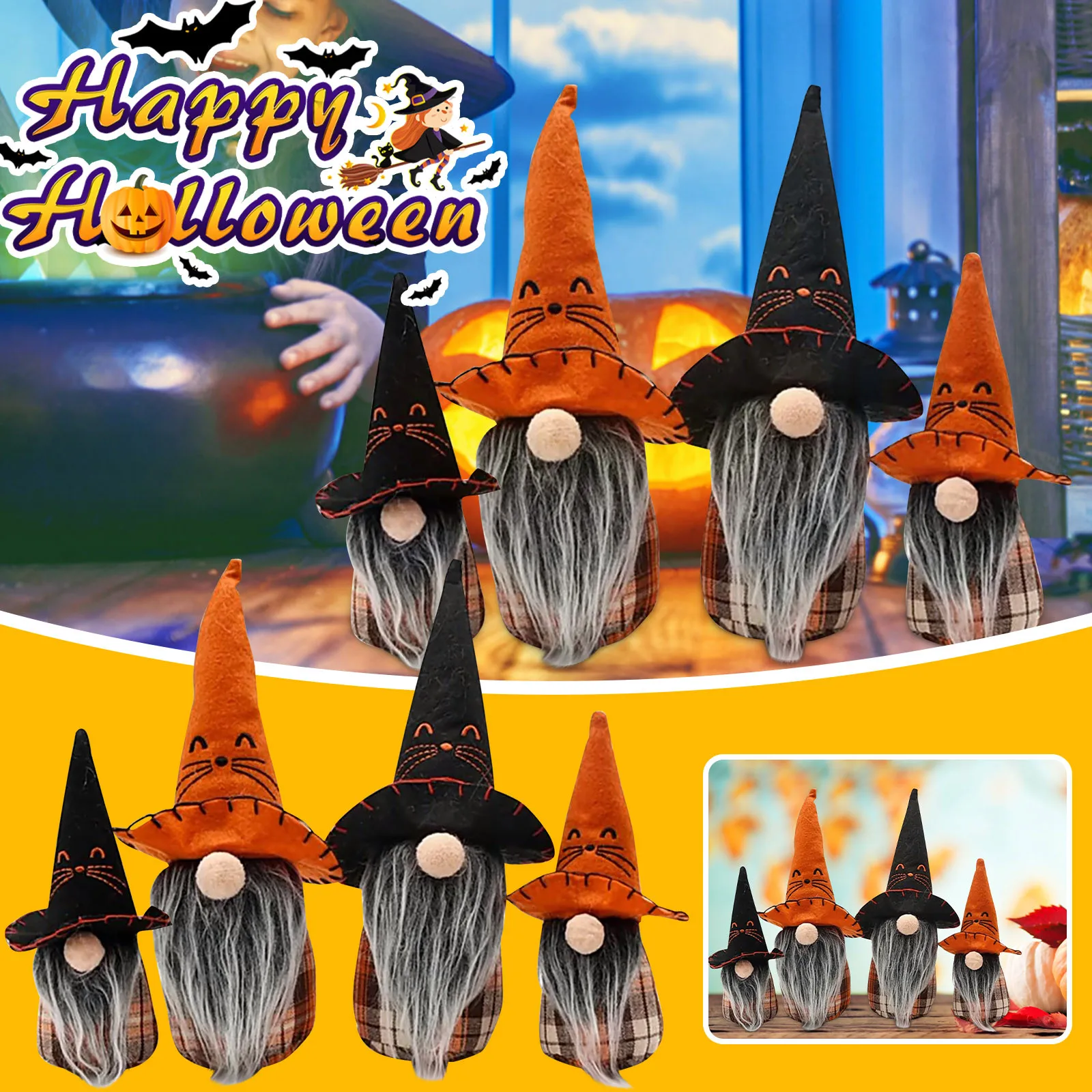 

Halloween Faceless Doll Gnome Decoration Stereo Style