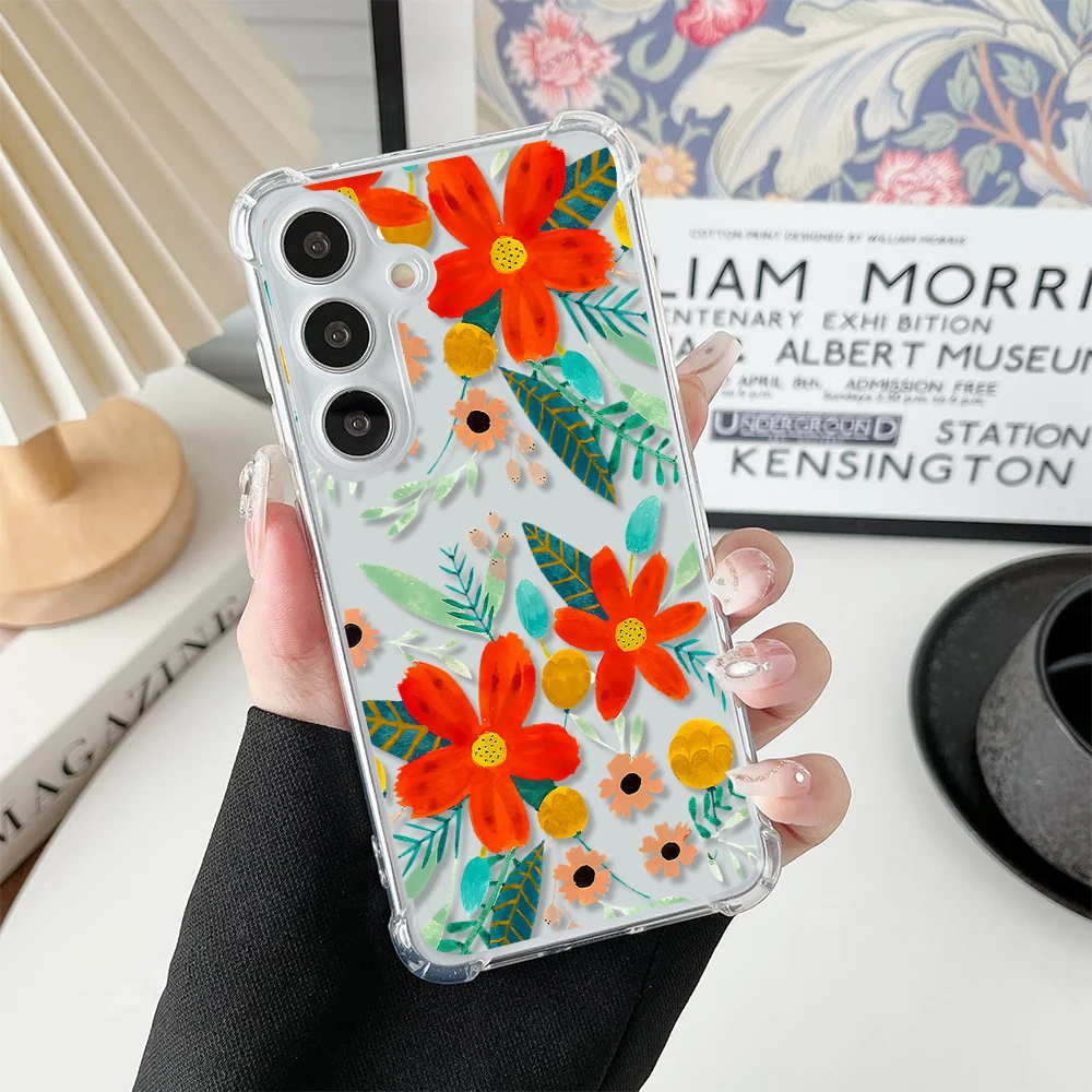 Разноцветные цветы для Redmi NOTE 10 11 S 12 PRO Plus 13Pro 6 7 8 9 Promax 4G искусственная кожа мягкая