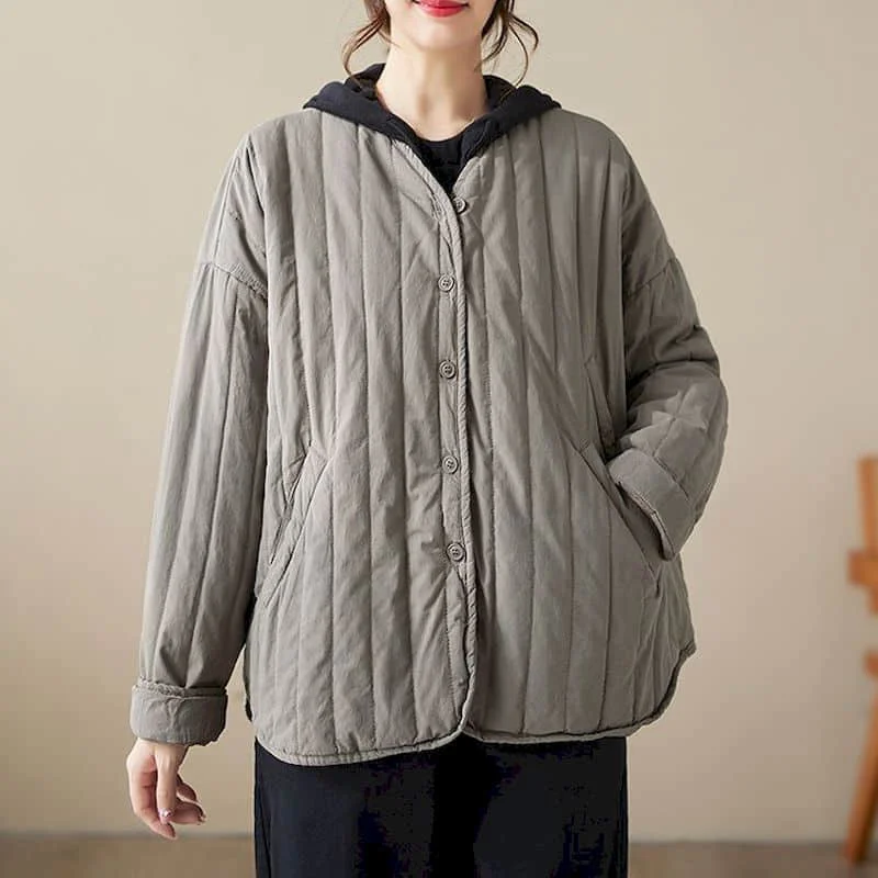 Женская флисовая куртка с длинным рукавом однотонная Свободная Повседневная