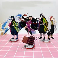anime demon slayer figure kisatsutai tomioka giyuu kimetsu no yaiba laser acrylic stand model plate desk decor stand fans gift