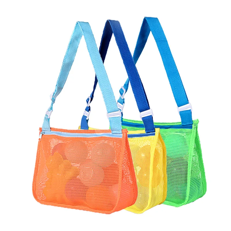 

Personalized Sea Shell Collecting Bag Large Capacity Summer Mesh Beach Bag Cute Style Single Shoulder Bag For Children Outdoor