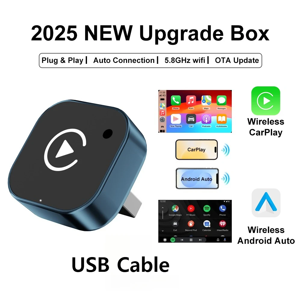 

Беспроводной Адаптер CarPlay 2-в-1 (2026) — Универсальный Автомобильный Аксессуар Для Apple И Android Auto