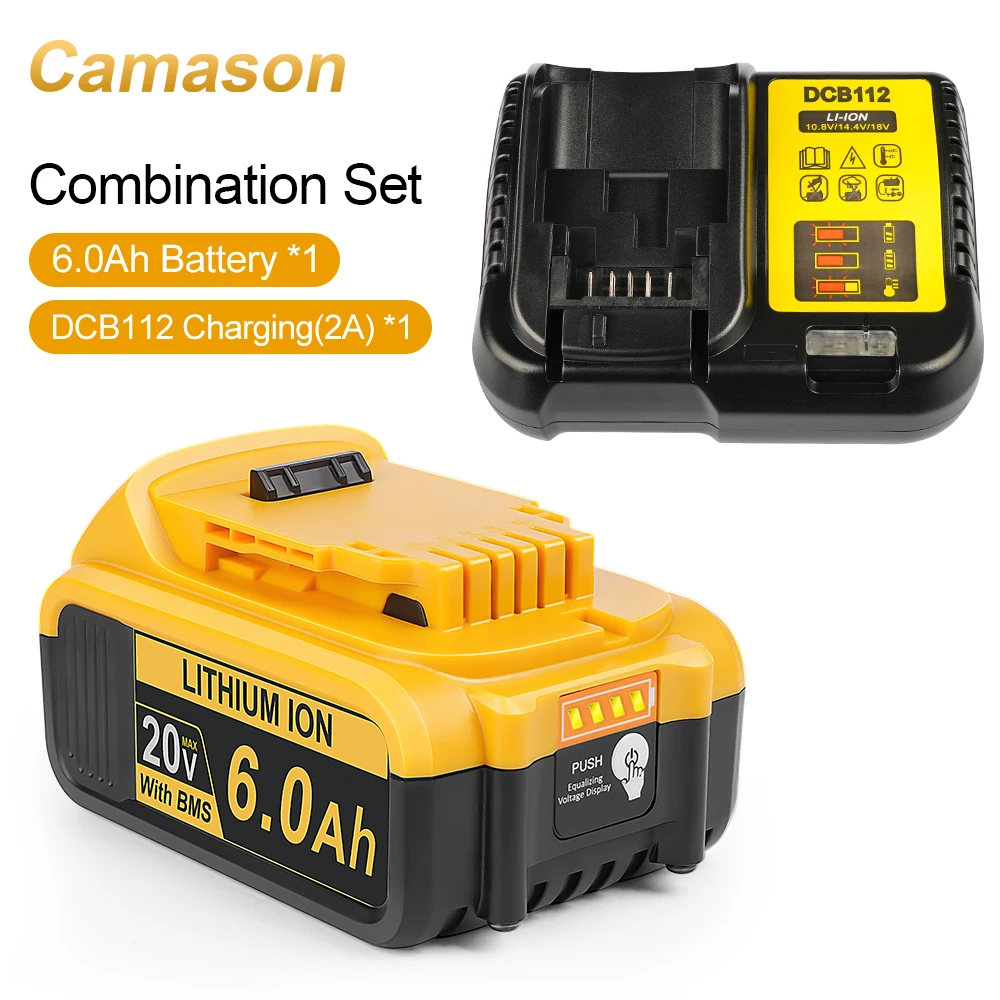

Аккумулятор Camason для DeWalt 18В/20В 3Ah/5Ah/6Ah/9Ah