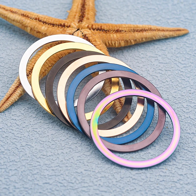 Mod 38mm Flat Copper Watch Bezel Insert Rings Inner Diameter 31.5mm Fits Seiko SKX007 SKX009 SRPD Diving Watch Case Parts