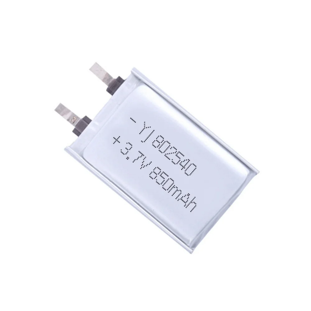Фото 3,7 В, 850 мАч, полимерная литиевая аккумуляторная батарея LiPo 802540 для Bluetooth-гарнитуры, косметического инструмента, палочки для селфи, спрея и т. д. №4
