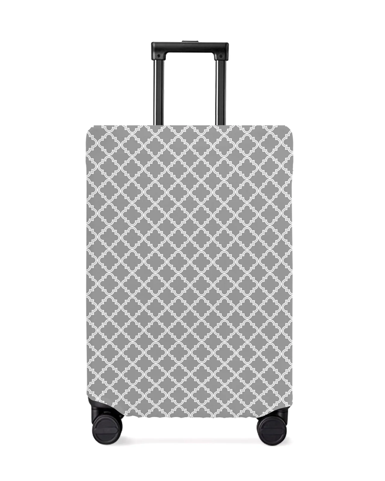 

Classic Geometry Light Grey Moroccan Texture Travel Luggage Cover Elastic Baggage Cover Suitcase Dust Case Travel Accessories