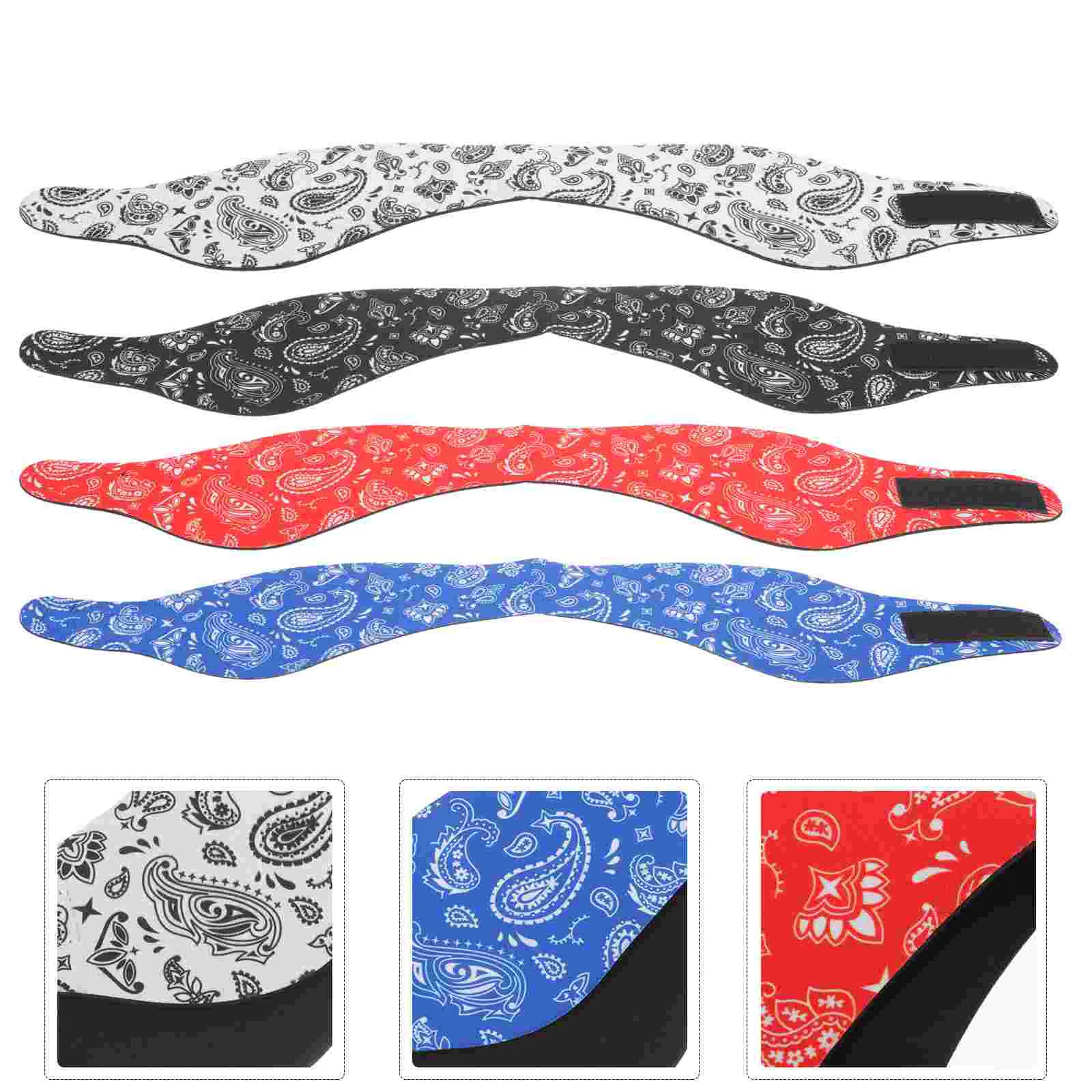 

4 Pcs Adjustable Headband Water Swim Ear Aldult Shower Diving Material Sbr Elastic Child Covers For