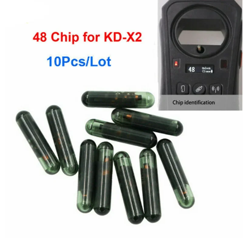 

10PCS/LOT Glass KD Copy 48 ID48 Chip Transponder Special for KEYDIY KD-X2 Key Cloner