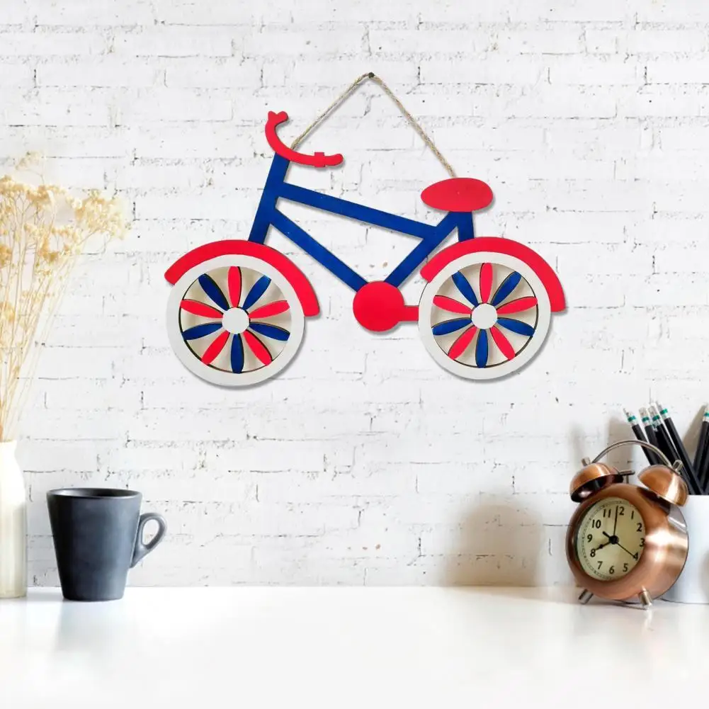 

Tasteless Interesting Durable Wall Hanging Bicycle Versatile Bicycle Pendant Solid Wood for Gifts