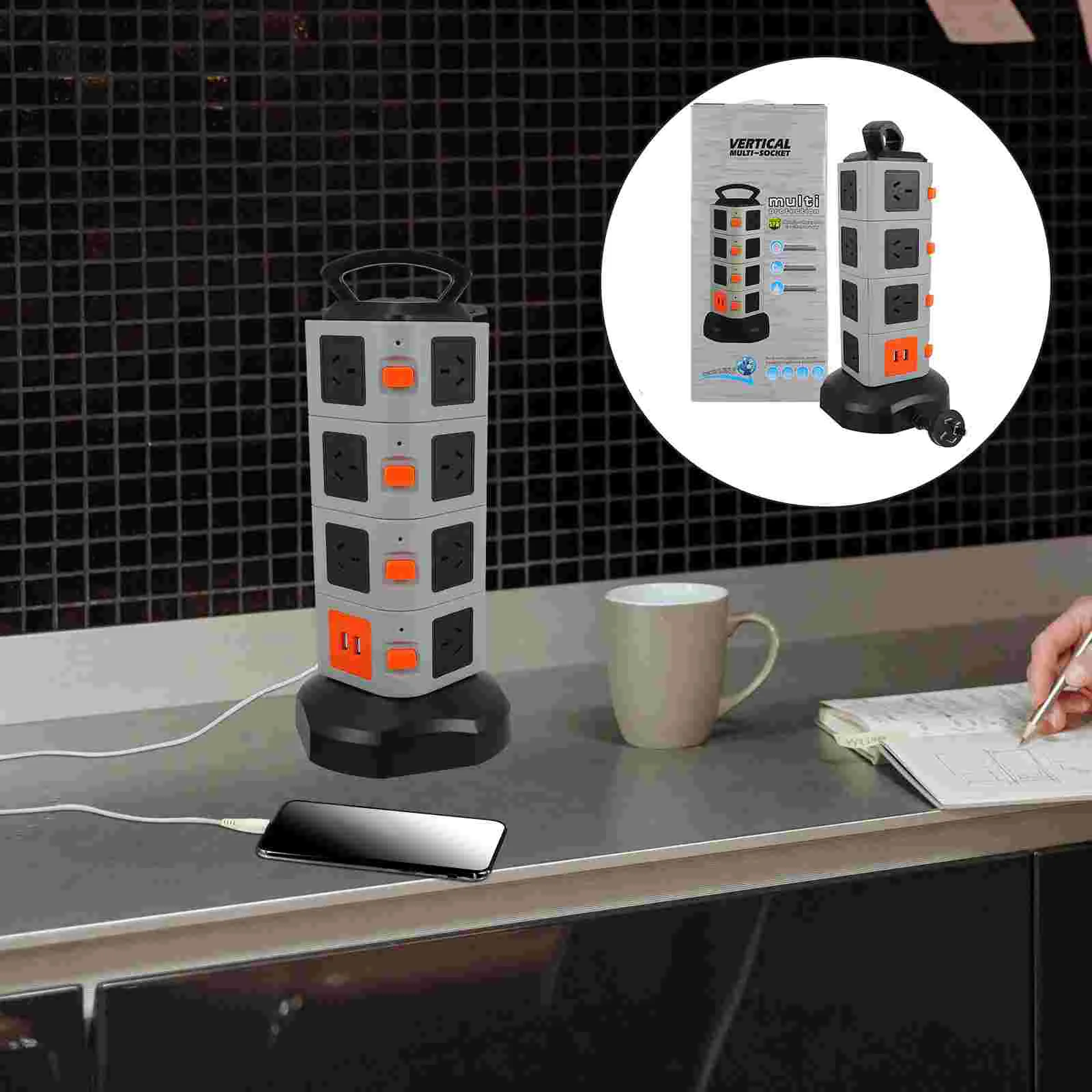 

1pc Household Socket Multi-purpose Charging Socket with 2 USB Port