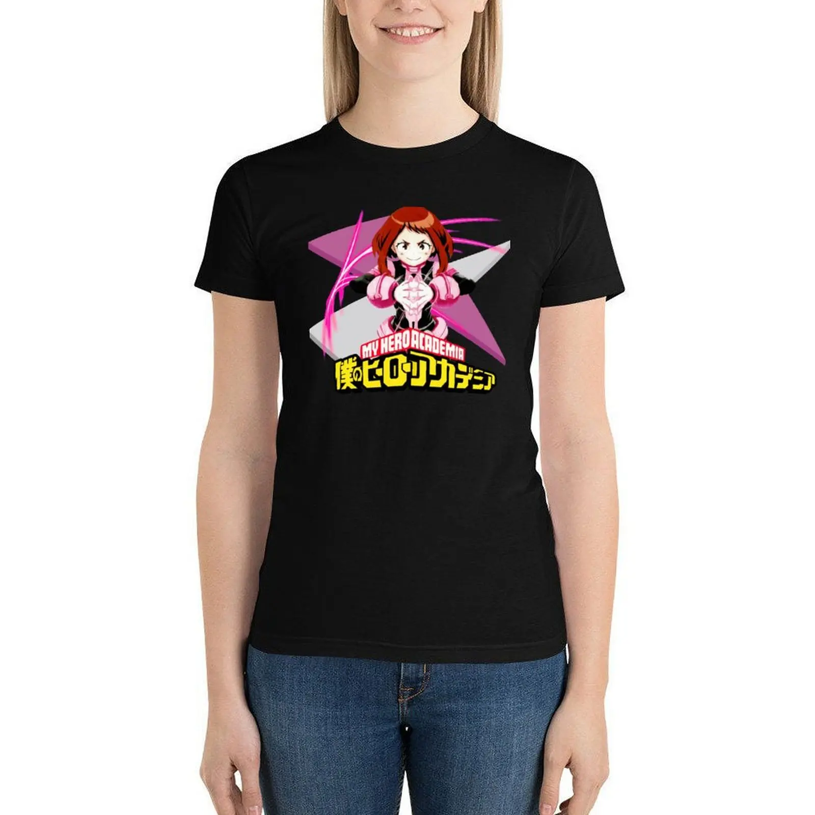 

Ochaco Uraraka Clasp T Shirt My Cotton Funny T-Shirt Short Sleeve Print Ladies Tee Shirt