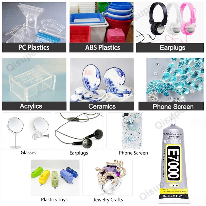 Прозрачный E7000 клей для дисплея мобильного телефона нашивки одежды кожаные ткани