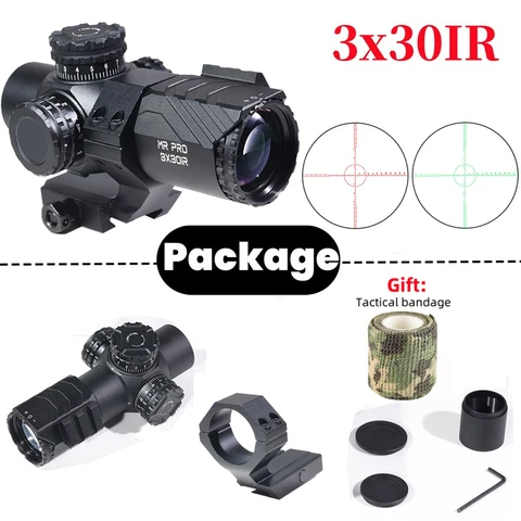 Тактический коллиматорный прицел 3x30IR красный зеленый с подсветкой