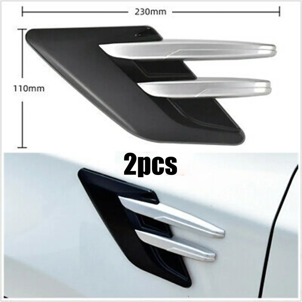 

2pcs Replacement Car Side Fender Stickers Side Fender Sticker Useful Vent Hood Accessories Decoration Flow Side Fender Sticker