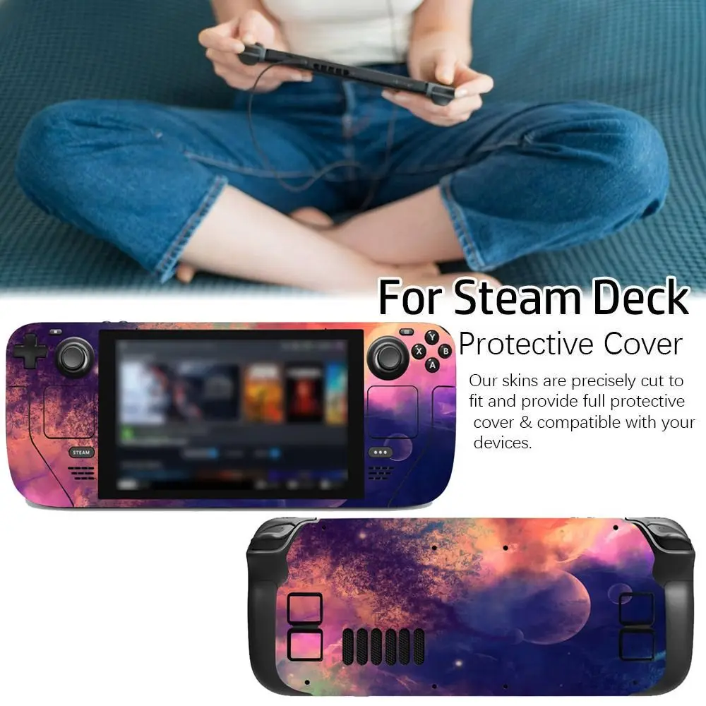 Anti-scratch wrap Cover DIY gra konsola Decor dla Steam Deck pokrowiec ochronny estetyczna naklejka na skórki do pokładu parowego 3 Anti-scratch wrap Cover DIY gra konsola Decor dla Steam Deck pokrowiec ochronny estetyczna naklejka na skórki do pokładu parowego 3