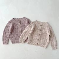 honeycherry baby knitted cardigan 0 2 years old girls sweater autumn new baby hollow outer jacket girls sweater