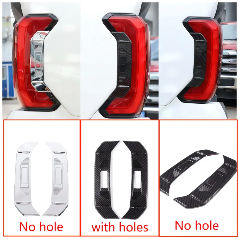 

Car Styling Rear Taillight Side Decorate Protect Frame Cover Sticker ABS Car Exterior Accessories Fit For Toyota Tundra 2022-23