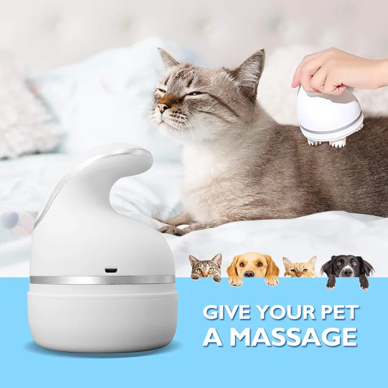 

Electric Pet Cat Dog Head Massager Kneading Vibrating Wireless Scalp Pet Body Massage Machine Hair Growth Relieve Pet Massager