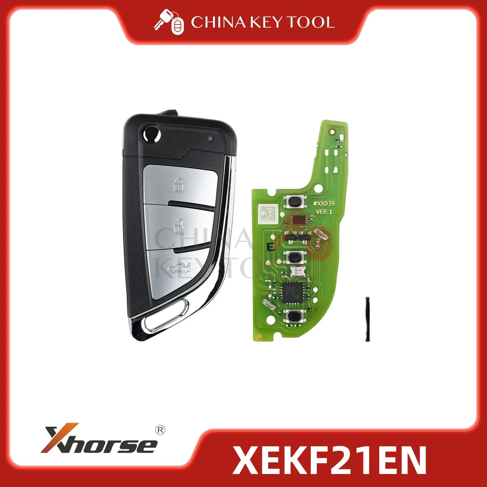 

1 шт. Xhorse Super Remote Flip Key Knife Стиль 3 кнопки XEKF21EN