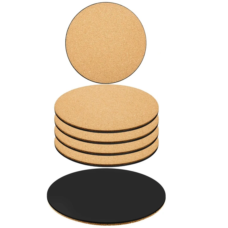 

AFBC 6Pcs Cork Plant Mat Plastic Plant Mat Round Plate Pad For Garden,Courtyard,Pot Mat,Indoor Outdoor And DIY Craft Project