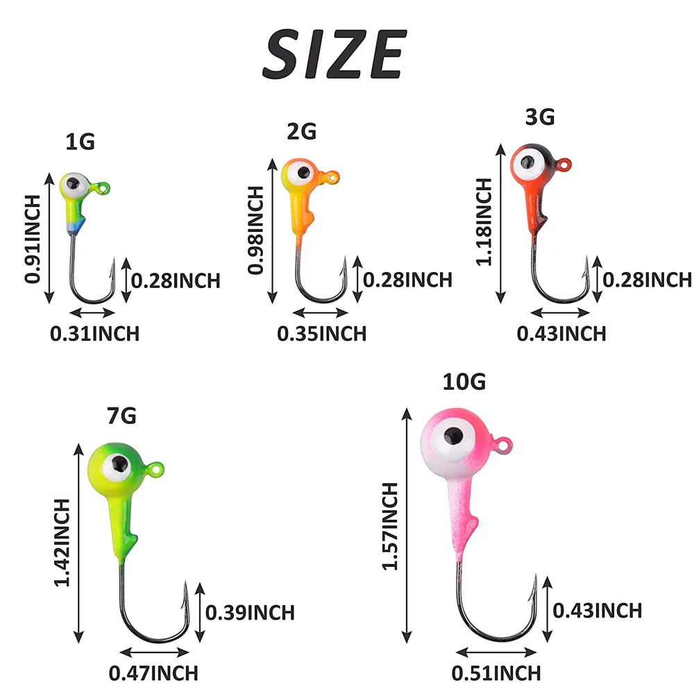 80 шт./50 шт./30 шт. кренк джиг-головка крючок с двойными глазами круглые шарики