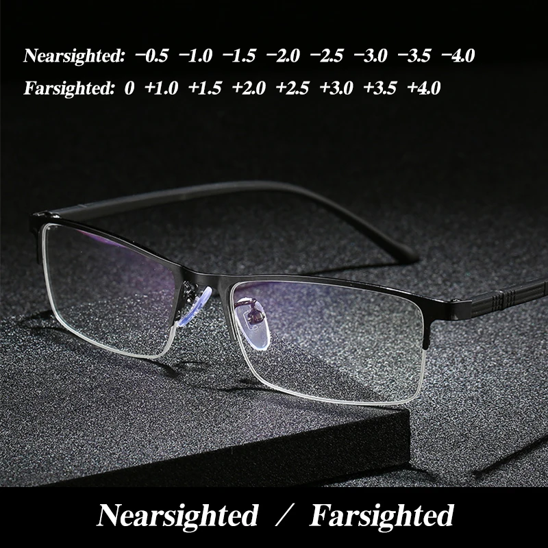Металлические очки для чтения от + 1 до 4 0 квадратные близорукости при деловые с