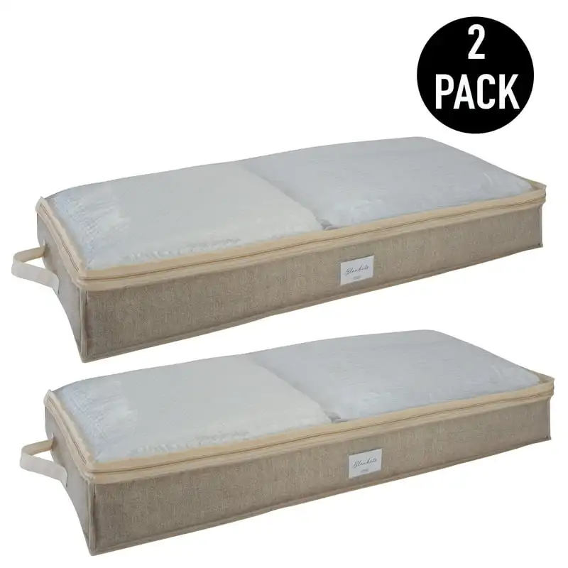 

Pack Under the Bed Storage Bag in Beige Nonwoven