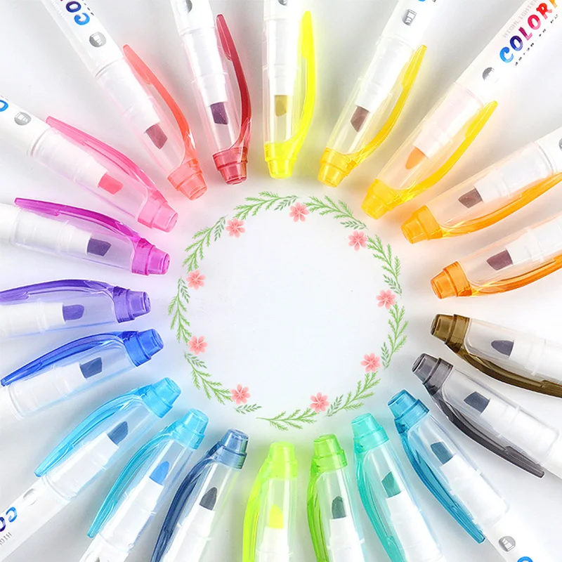 

Cute Double Head Highlighter Set 5 Colors Mildliner Mark Pen Pastel Marker Pens School Student Office Art Supplies Stationery