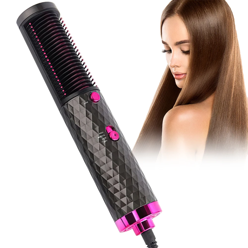 

Lofamy 3 In 1 Hair Straightener Brush Professional Hot Comb Straightener for Wigs Hair Curler Straightener Hair Dryer Styler