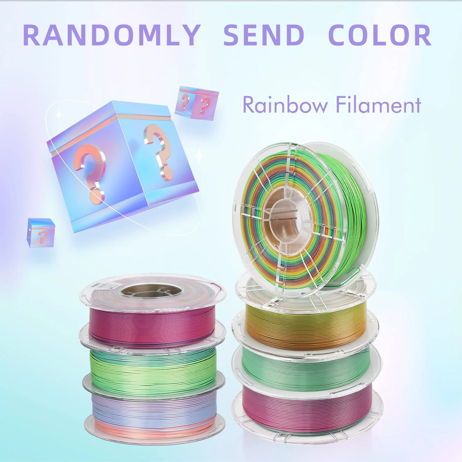 

Createbot (r3d) filament multicolor pla rainbow filament 1kg 3D Printer Filament pla 1kg good quality pla multicolor
