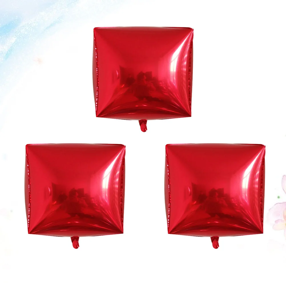 

3 Pcs Square Balloons Baby Decor Baby Shower Balloon Wedding Decor Emulsion Balloon Cube Balloons