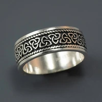 bohemia ethnic pattern silver color metallic rings for men and women vintage personality unisex finger jewelry party gift