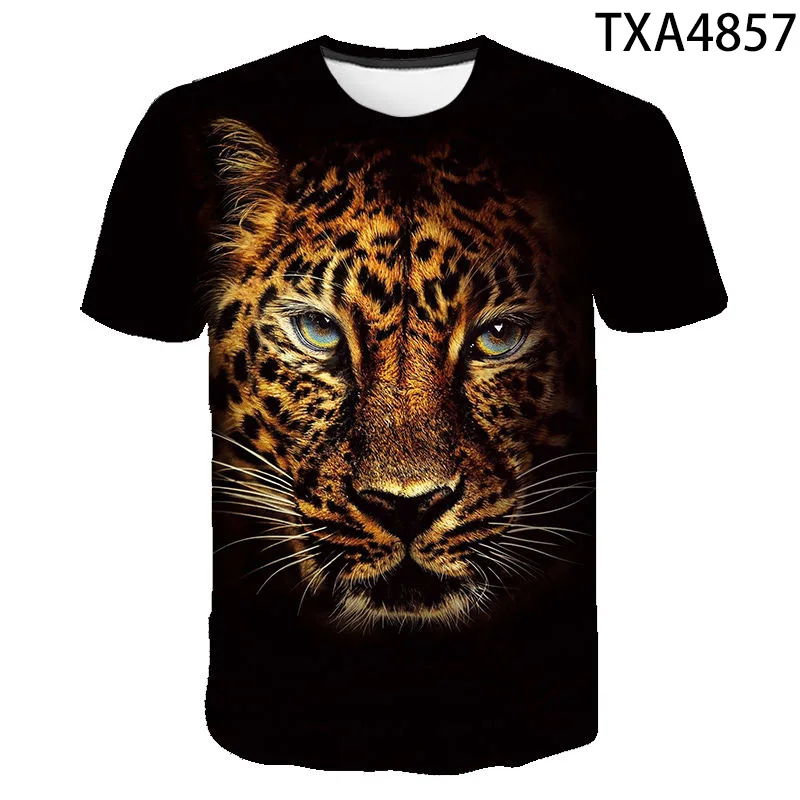

New Summer Leopard 3D T shirt Men Women Children Casual Fashion Streetwear Boy Girl Kids Printed T-shirt Cool Tops Tee