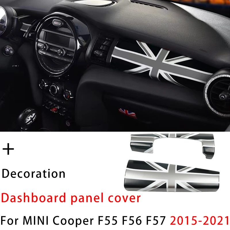 

Union Jack Car Dashboard Trim Panel Cover Sticker Case For Mini Cooper One S JCW F55 F56 F57 Interior Car-Styling Accessories