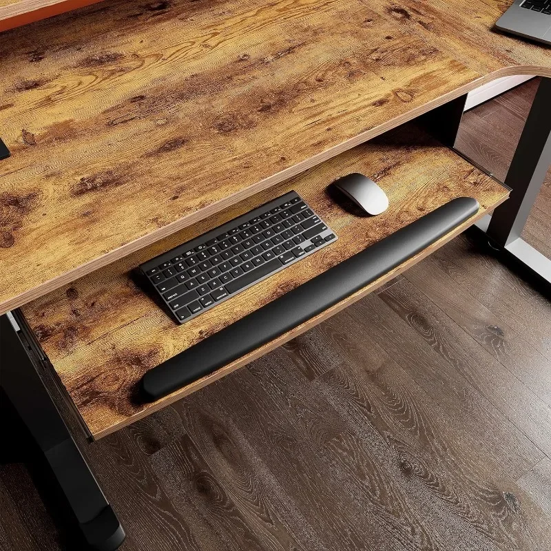 Эргономичный стол с электрической регулировкой по высоте угловой сиденьем