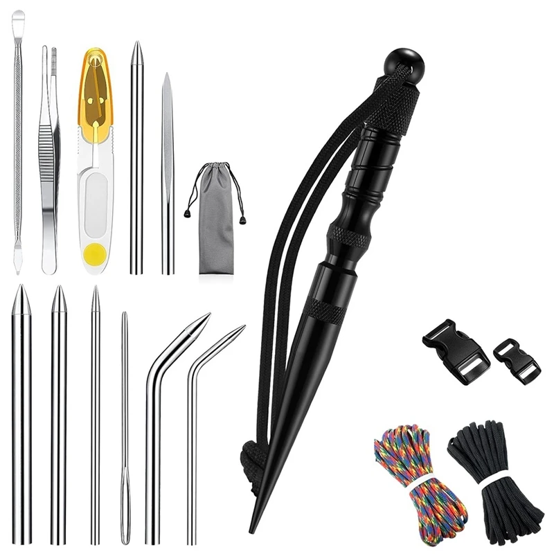 12 шт. набор инструментов для вязания паракорда-FID из нержавеющей стали Marlinspike иглы
