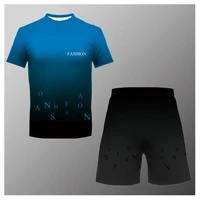 new men t shirt beach shorts sets summer sportswear jogging pants t shirt fashion casual harajuku tops sports 2 piece