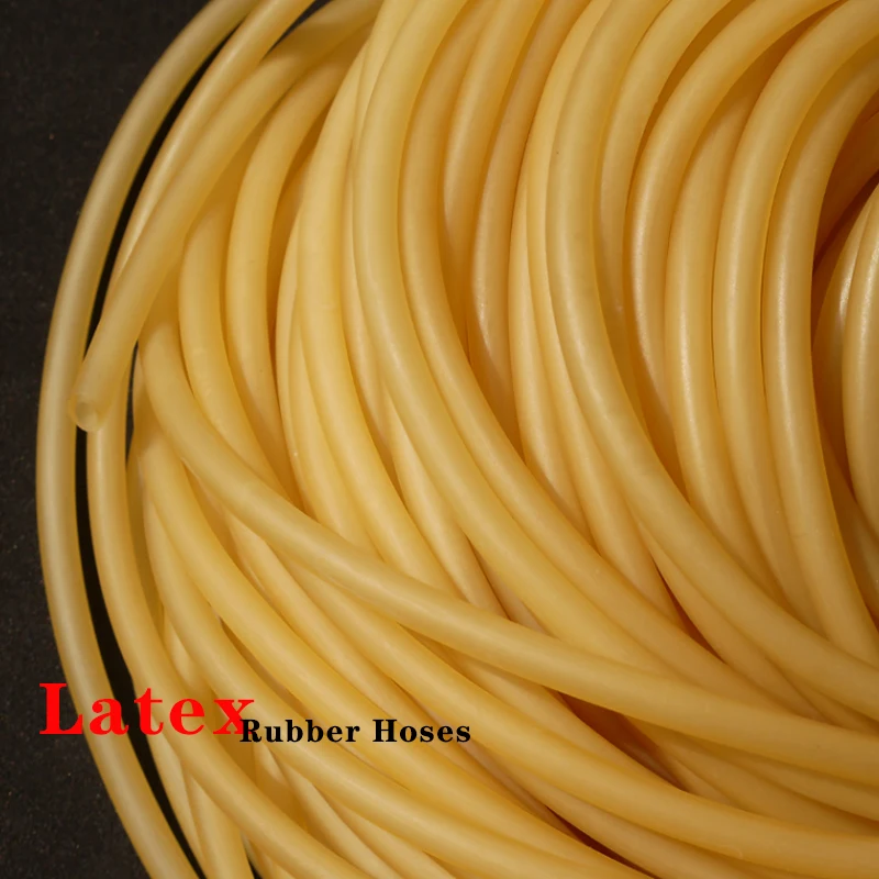 2M/5M Nature Latex Rubber Hoses 1.6 1.7 1.8 2 3 4 5 6mm High Resilient Elastic Surgical Medical Tube Slingshot Catapult - купить по