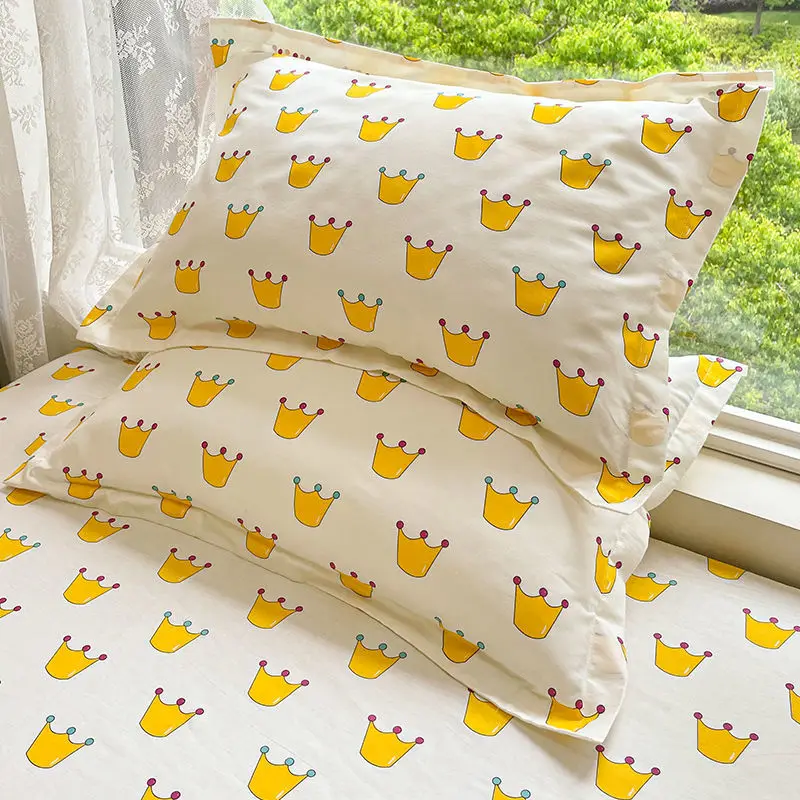 2022 New Cotton Pillowcase Child Cartoon Bedding Household 48x74cm Rectangular Large Pillowcase Soft Skin-friendly Pillow Cover