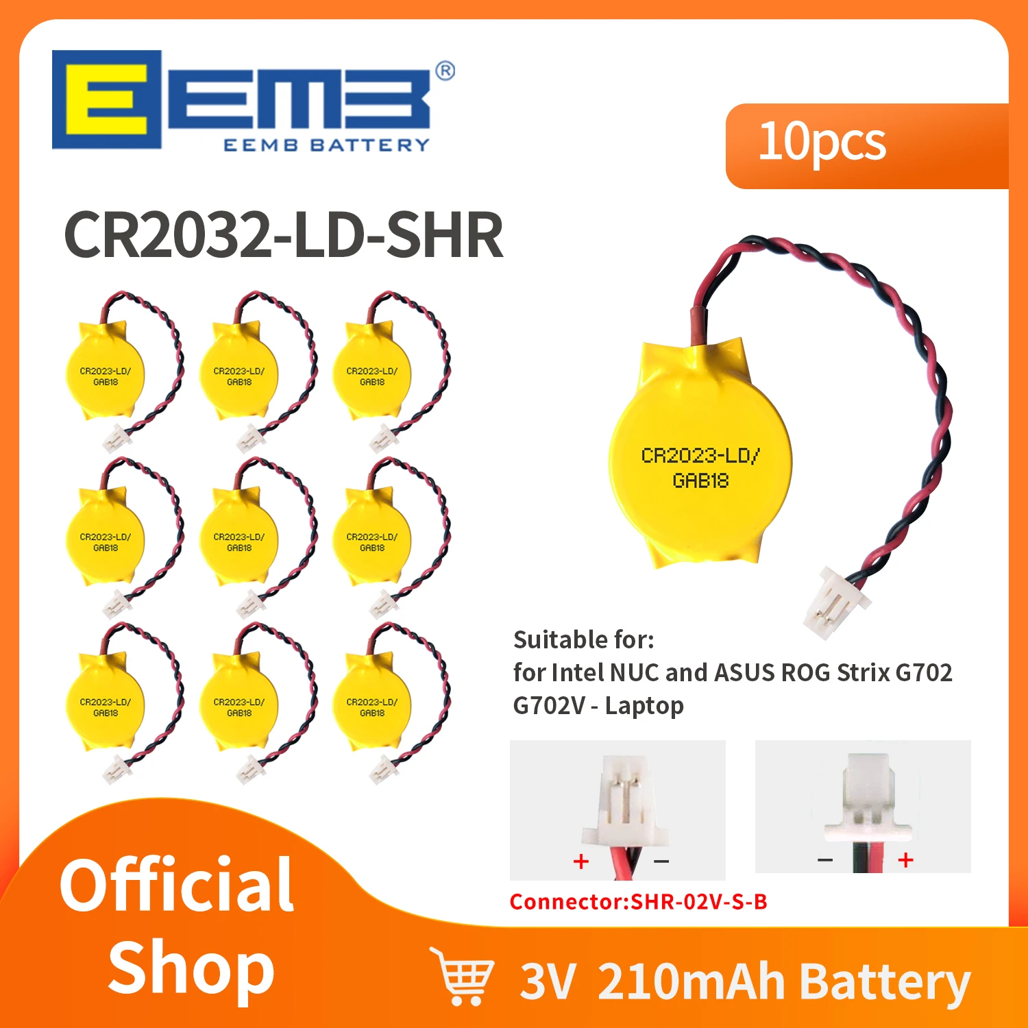 10 шт./упаковка, Сменные Аккумуляторы для компьютера