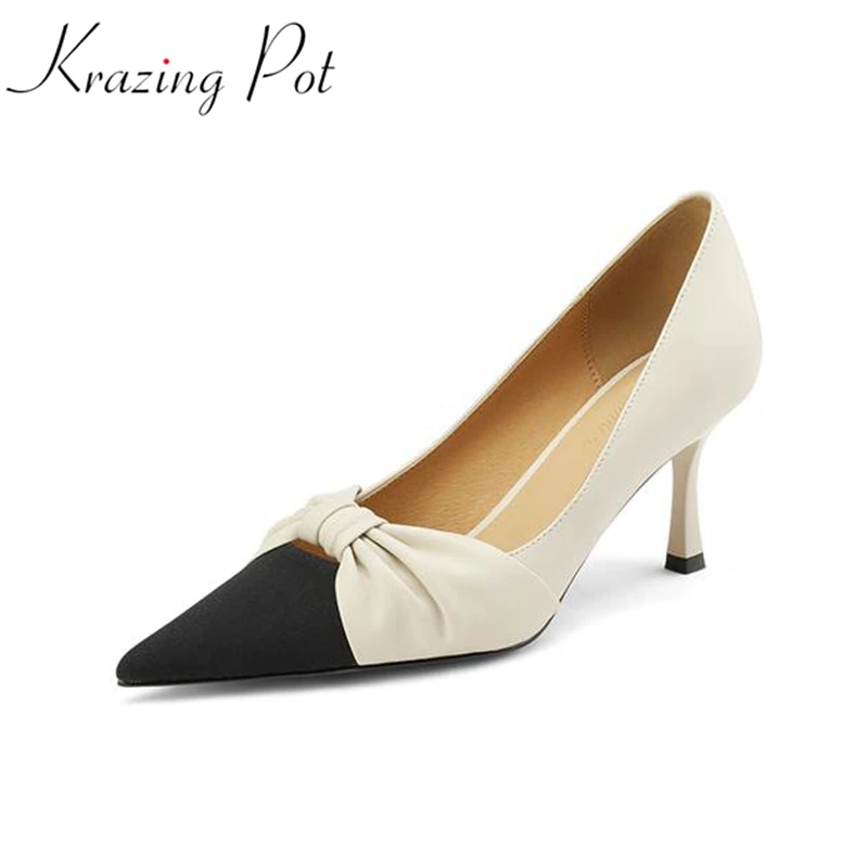 

Женские туфли-лодочки из овечьей кожи, на тонком высоком каблуке