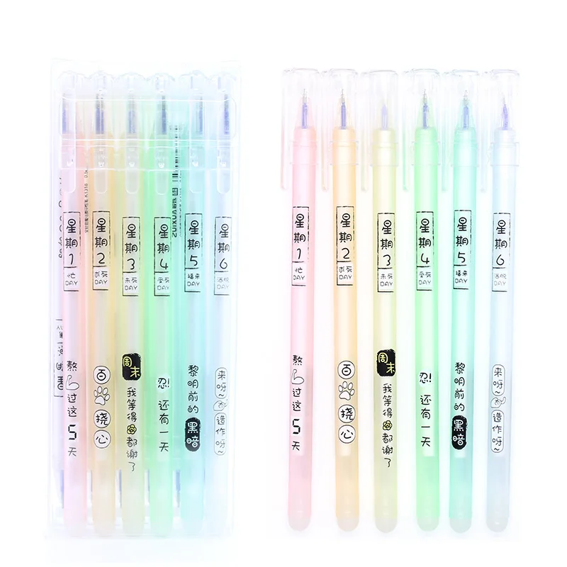 

3 шт./компл. простой мультфильм со стирающимися чернилами гелевые ручки 0,5 мм черные, голубые чернила ручка с чернилами стандартных цветов для школы и офиса письменные инструменты милые канцелярские принадлежности