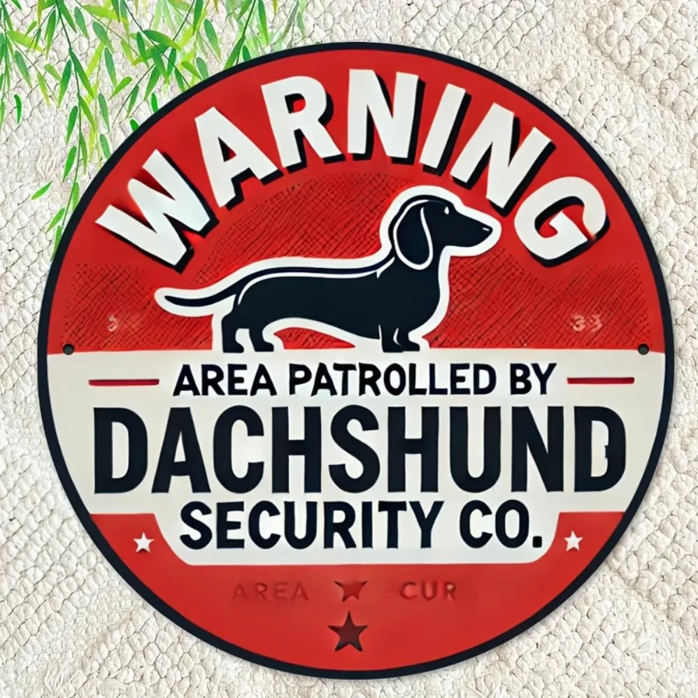 

Металлическая вывеска "Осторожно, Такса" HELLOYOUNG