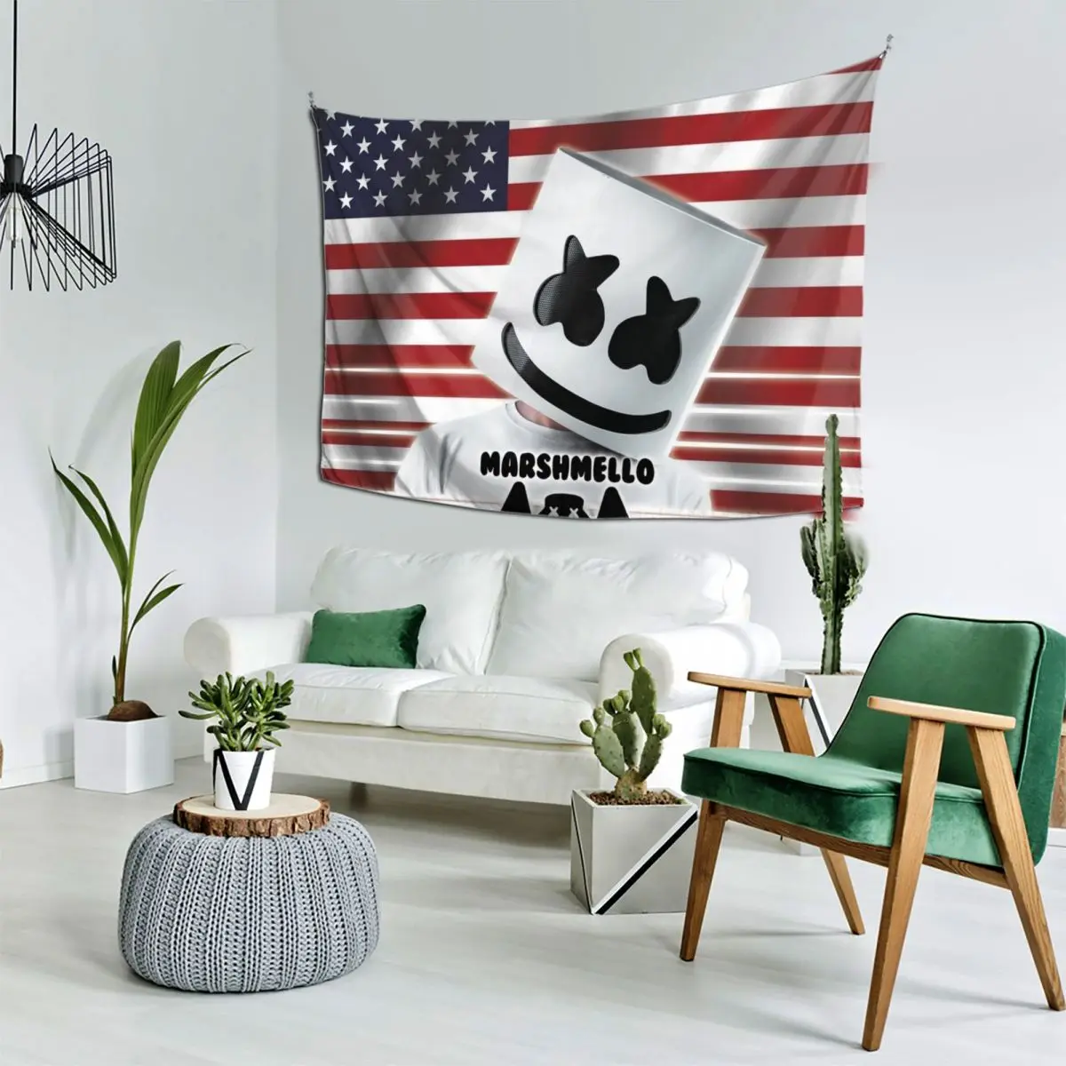 Зефир желтый гобелен Эстетический декор комнаты Корейский Украшение домашней